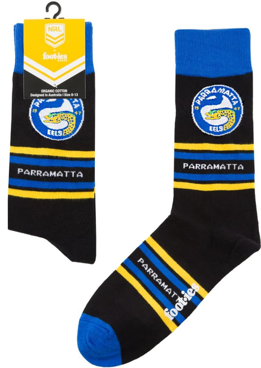 Parramatta Eels NRL Organic Stripe Cotton Socks