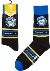 Parramatta Eels NRL Organic Stripe Cotton Socks