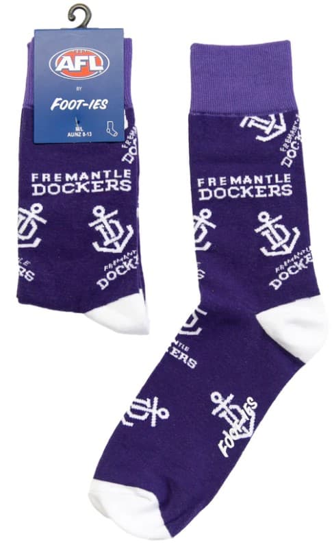 Fremantle Dockers AFL Adults Large Logo Socks