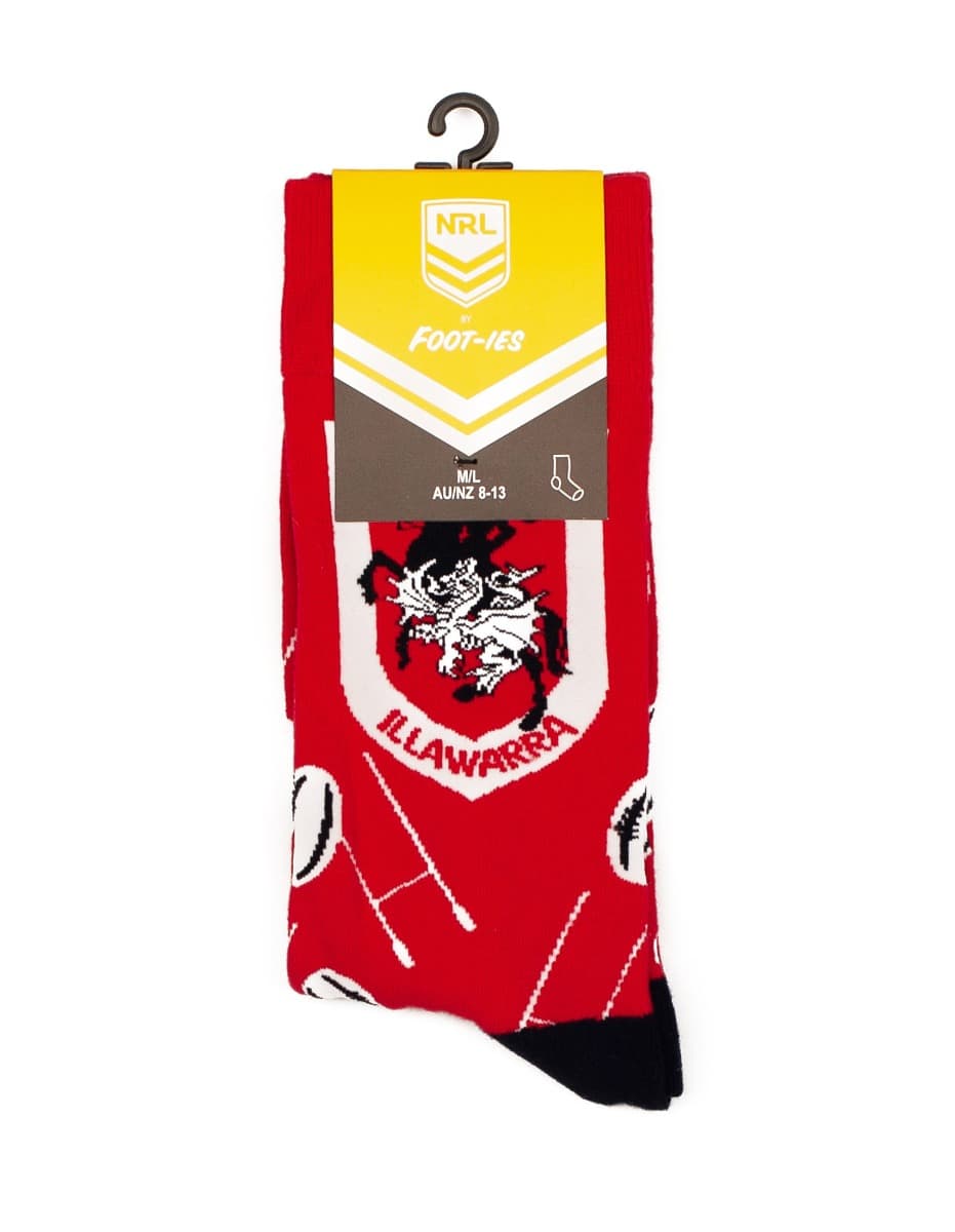 St George Dragons NRL Goal Post Logo Socks