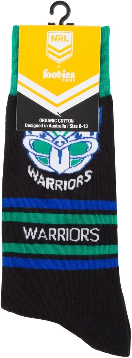 New Zealand Warriors NRL Stripe Organic Cotton Socks