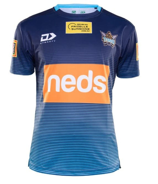 Gold Coast Titans 2020 NRL Mens Navy Training Shirt