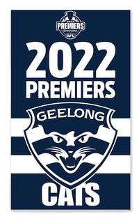 Geelong Cats 2022 AFL Premiers Supporter Flag 900mm x 1500mm