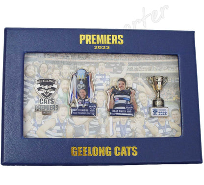Geelong Cats 2022 AFL Premiers Pins Set (Boxed)