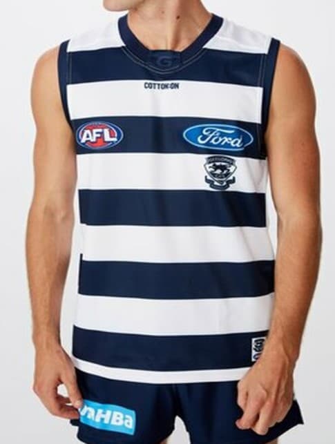 Geelong Cats Mens AFL Home Guernsey