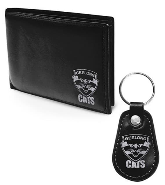 Geelong Cats AFL Wallet and Keyring Gift Set