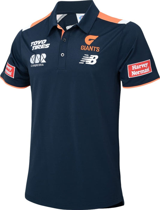 GWS Giants 2025 AFL Mens Media Polo Shirt