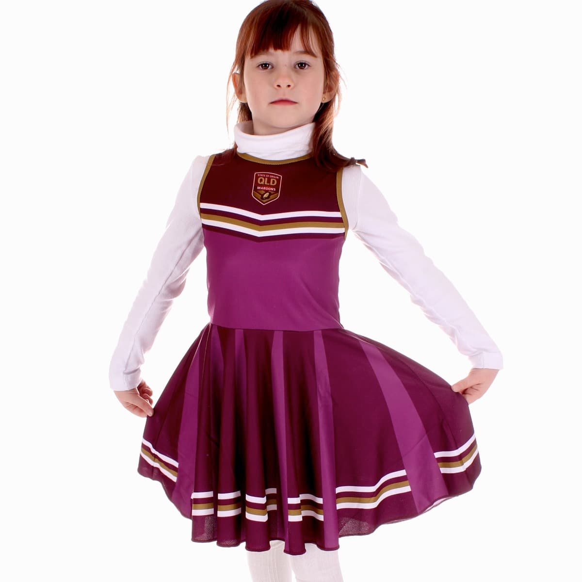 QLD Maroons State of Origin Girls Cheerleader Dress