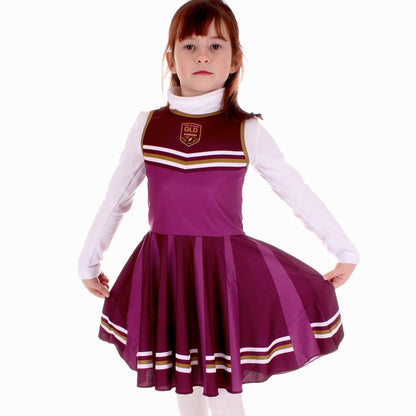 QLD Maroons State of Origin Girls Cheerleader Dress