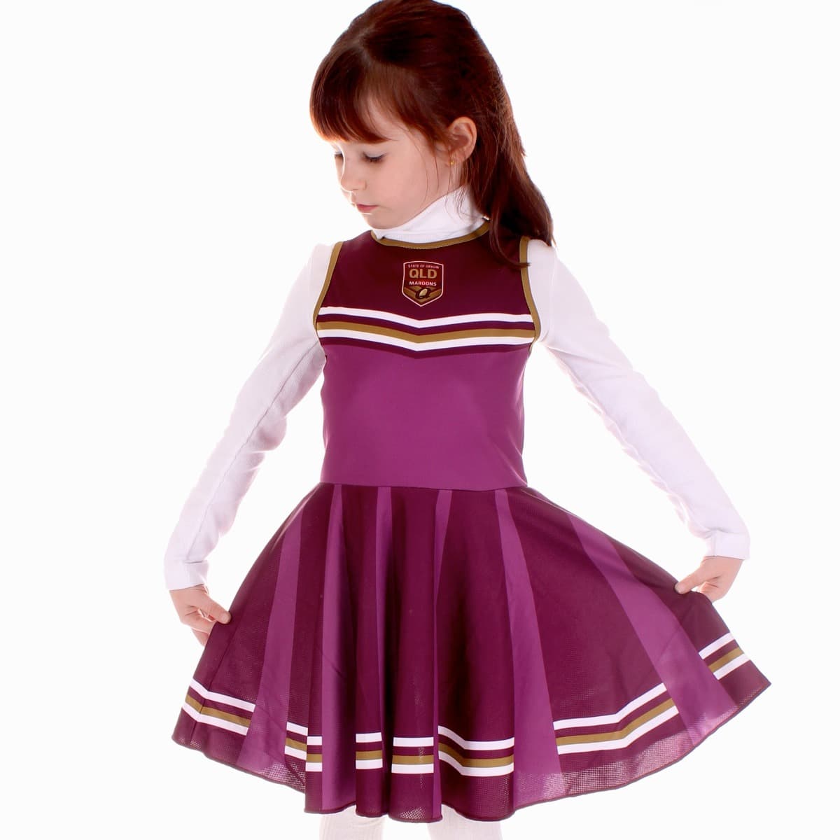 QLD Maroons State of Origin Girls Cheerleader Dress
