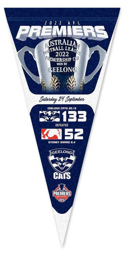 Geelong Cats 2022 AFL Premiers P1 Pennant Score