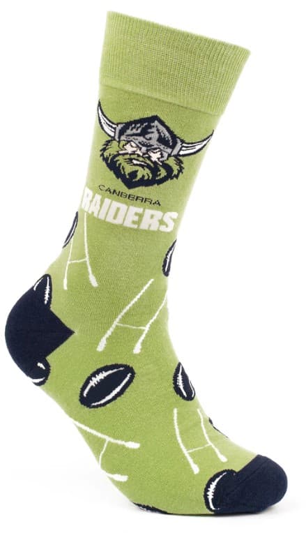 Canberra Raiders NRL Adults Goal Post Logo Socks