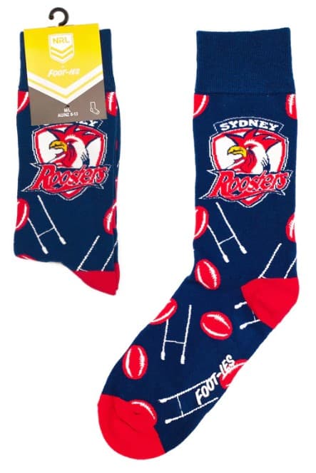 Sydney Roosters NRL Adults Goal Post Logo Socks