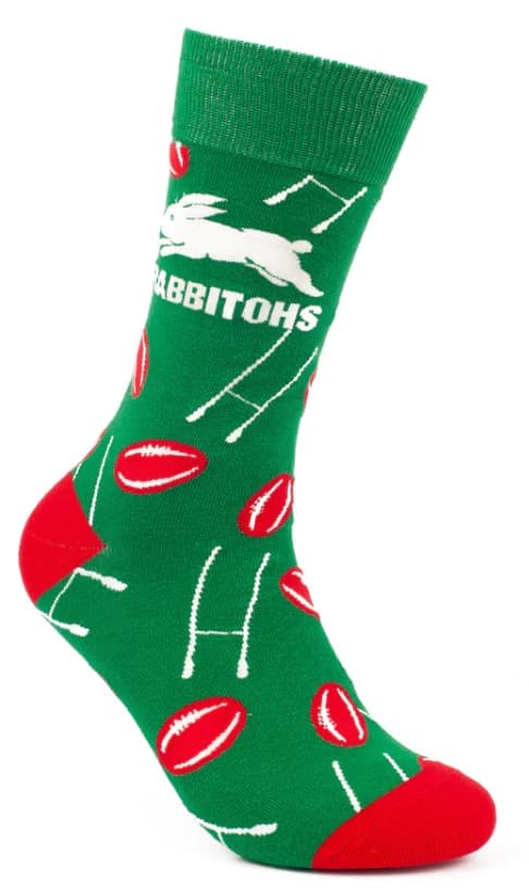 South Sydney Rabbitohs NRL Adults Goal Post Logo Socks