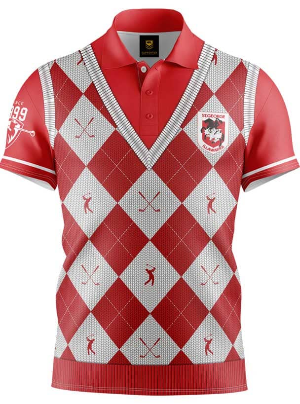 St George Dragons NRL Fairway Golf Polo Shirt