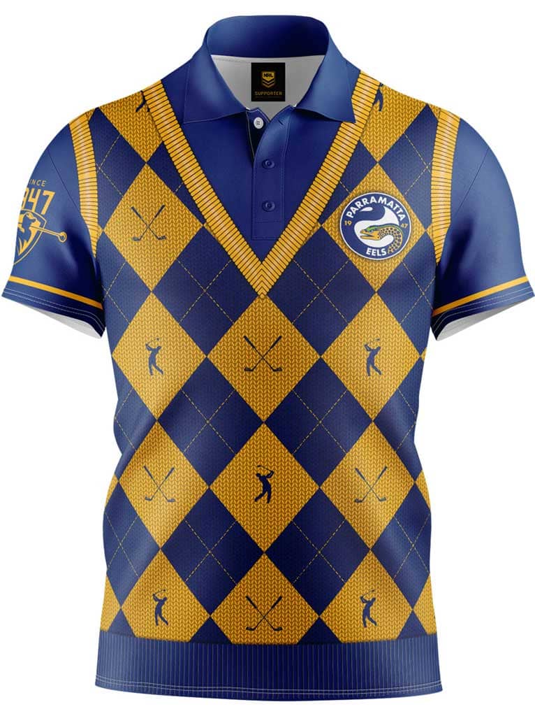 Parramatta Eels NRL Mens Fairway Golf Polo Shirt