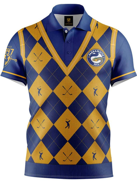 Parramatta Eels NRL Mens Fairway Golf Polo Shirt