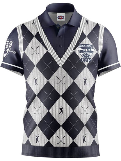 Geelong Cats AFL 'Fairway' Golf Polo Shirt