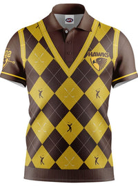 Hawthorn Hawks AFL Fairway Golf Polo Shirt