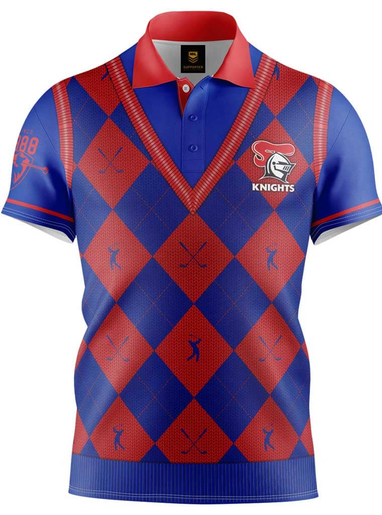 Newcastle Knights NRL Fairway Golf Polo Shirt