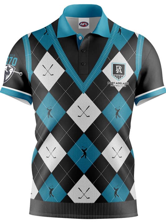 Port Adelaide Power AFL Fairway Golf Polo Shirt