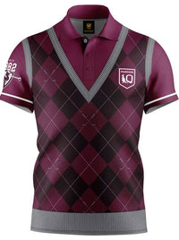 QLD Maroons NRL State of Origin Fairway Golf Polo Shirt
