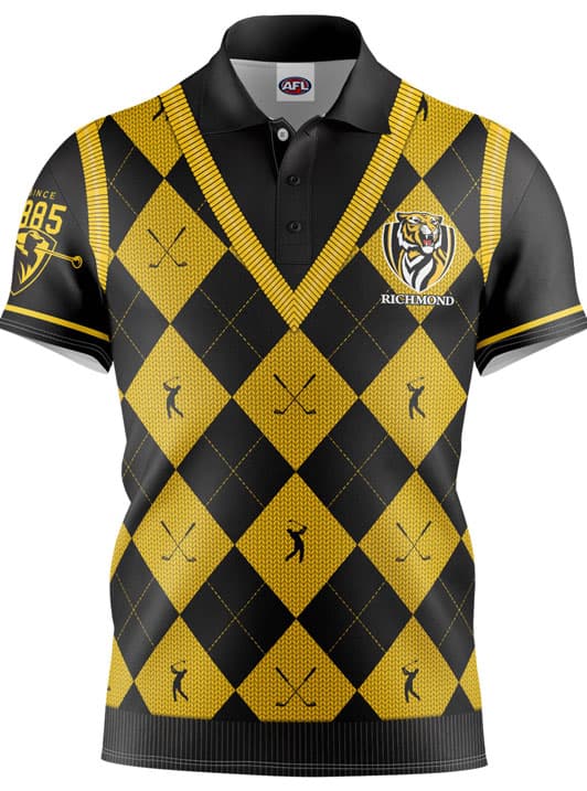 Richmond Tigers AFL Fairway Golf Polo Shirt