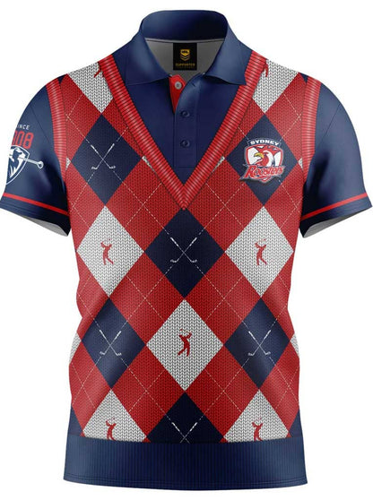 Sydney Roosters NRL Fairway Golf Polo Shirt