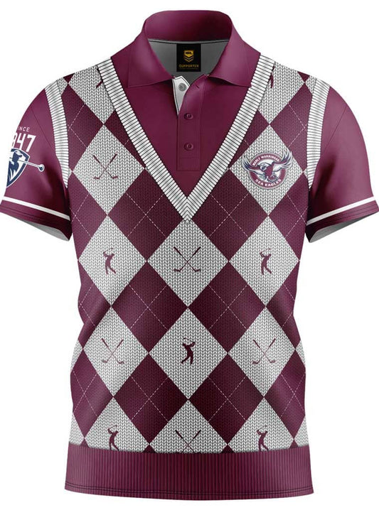 Manly Sea Eagles NRL Fairway Golf Polo Shirt