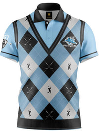 Cronulla Sharks NRL Fairway Golf Polo Shirt
