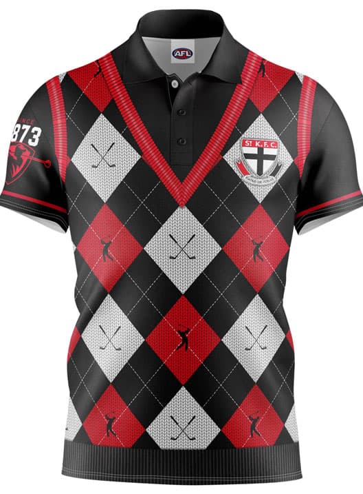 St Kilda Saints AFL Fairway Golf Polo Shirt