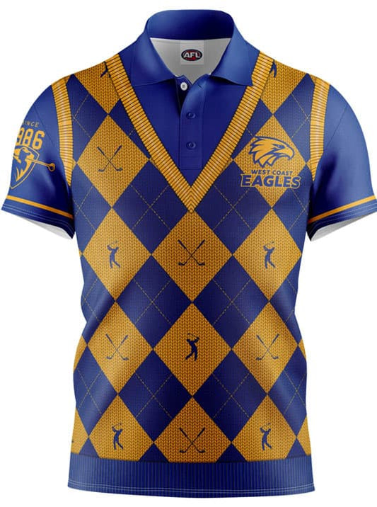 West Coast Eagles AFL Fairway Golf Polo Shirt