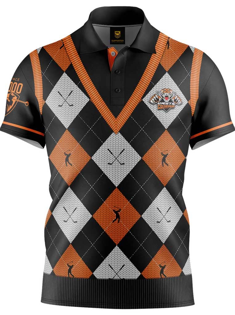 Wests Tigers NRL Fairway Golf Polo Shirt
