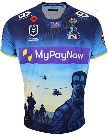 Gold Coast Titans 2023 NRL Mens Anzac Jersey