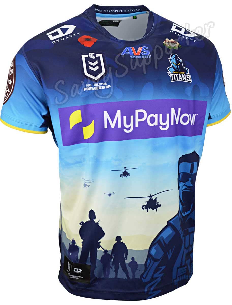 Gold Coast Titans 2023 NRL Mens Anzac Jersey