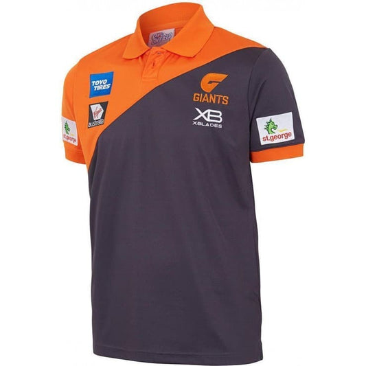 GWS Giants AFL Gunmetal Media Polo Shirt