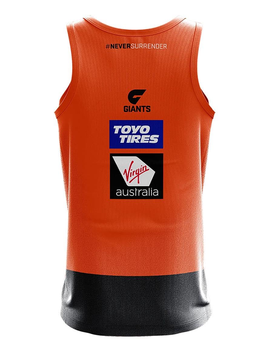 GWS Giants AFL Mens Orange Training Singlet