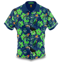 Canberra Raiders Hibiscus NRL Mens Hawaiian Shirt