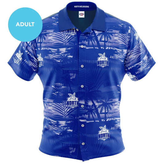 North Melbourne Kangaroos Mens AFL Hawaiian Shirt