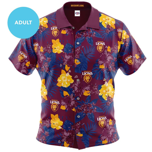 Brisbane Lions AFL Mens Hawaiian Shirt