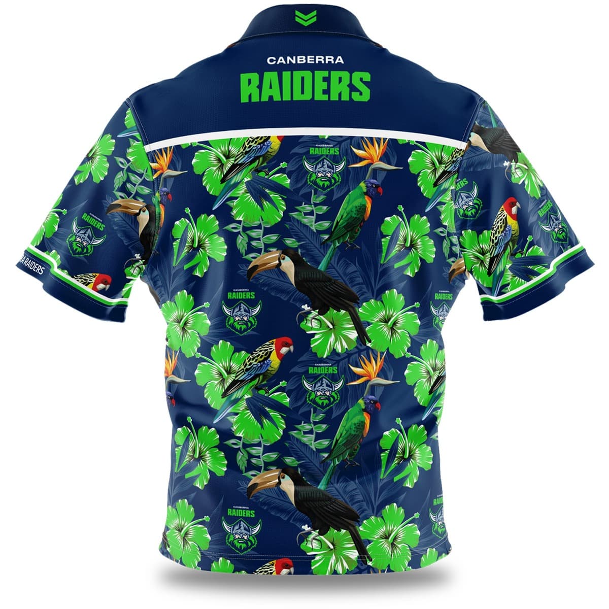 Canberra Raiders Hibiscus NRL Mens Hawaiian Shirt
