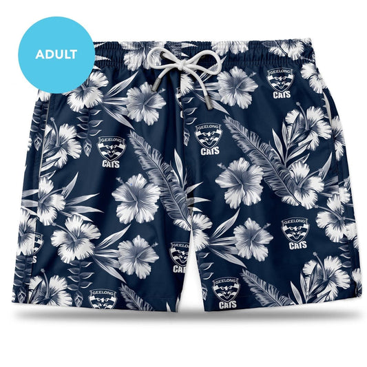 Geelong Cats AFL Mens Hawaiian Shorts