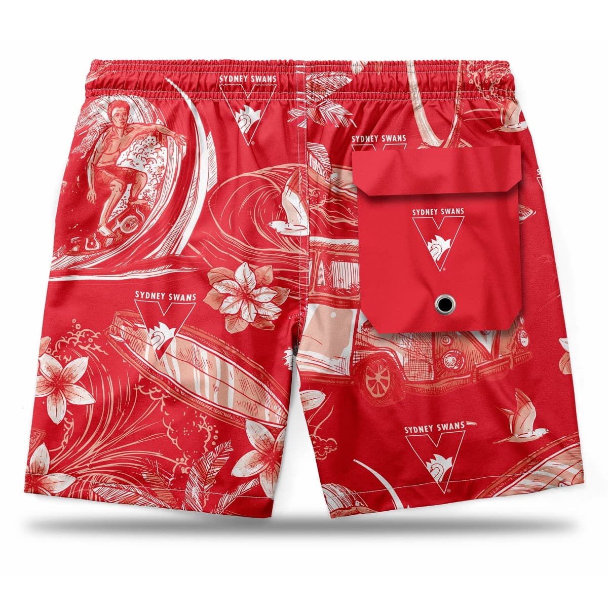 Sydney Swans AFL Mens Hawaiian Shorts