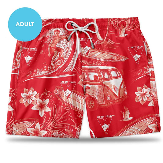 Sydney Swans AFL Mens Hawaiian Shorts