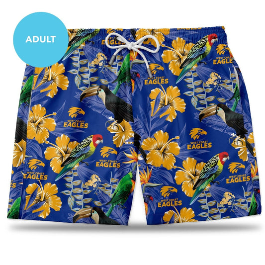 West Coast Eagles AFL Mens Hawaiian Shorts