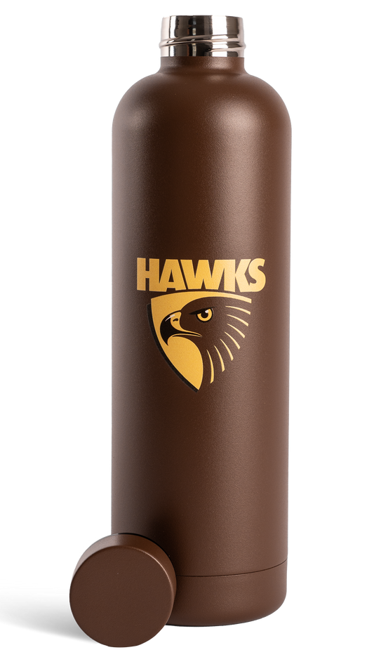 Hawthorn Hawks 2026 AFL Brown Insulated 750ml Stainless Steel Drink Bottle