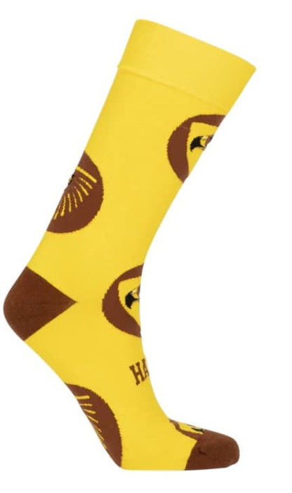 Hawthorn Hawks AFL Adults Logo Dots Socks