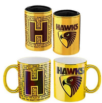Hawthorn Hawks AFL Metallic Can Cooler and Mug Pack