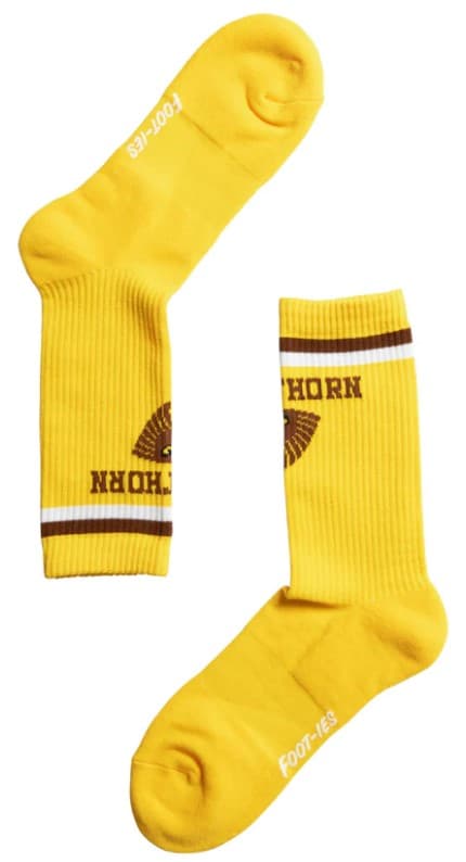 Hawthorn Hawks AFL Adults Sport Crew Socks Gold 2 Pack