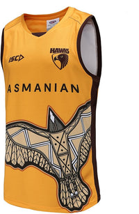Hawthorn Hawks AFL Mens Gold Training Guernsey